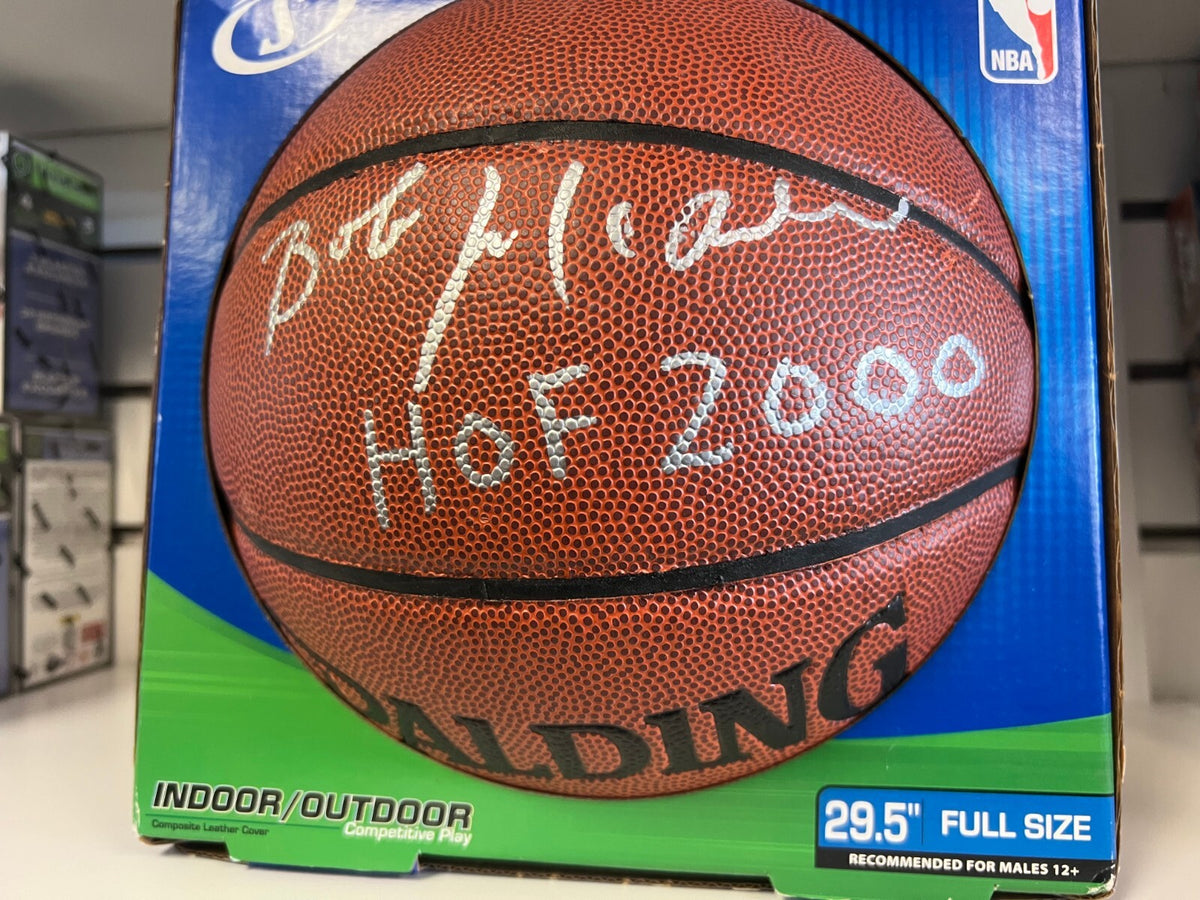 BOB MCADOO HOF 2000 LAKERS CELTICS SIGNED AUTOGRAPHED SPALDING BASKETBALL W/COA