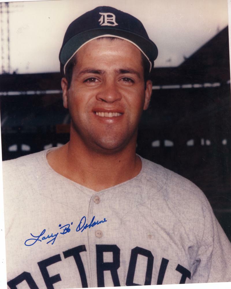 LARRY "BO" OSBORNE DETROIT TIGERS SIGNED AUTOGRAPHED 8X10 PHOTO W/ COA