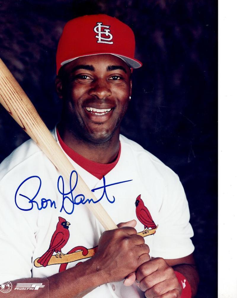 RON GANT ST. LOUIS CARDINALS SIGNED AUTOGRAPHED 8x10 PHOTO W/COA