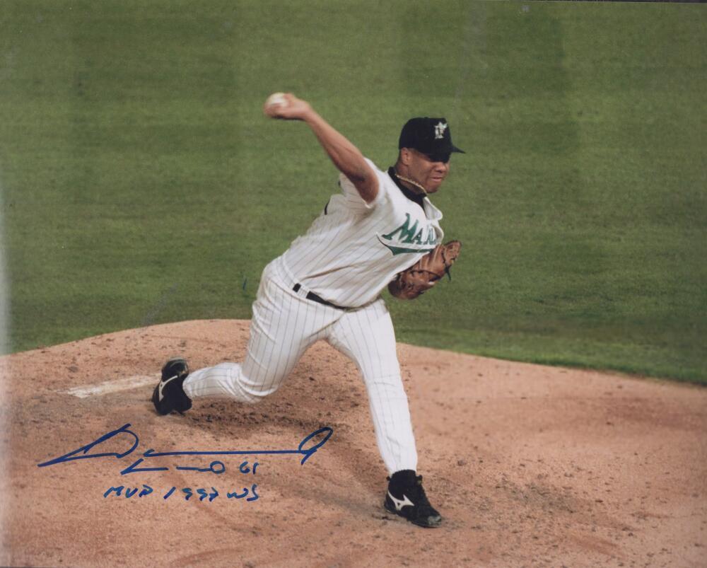 LIVAN HERNANDEZ MARLINS MVP 1997 WS SIGNED AUTOGRAPHED 8X10 PHOTO W/ COA
