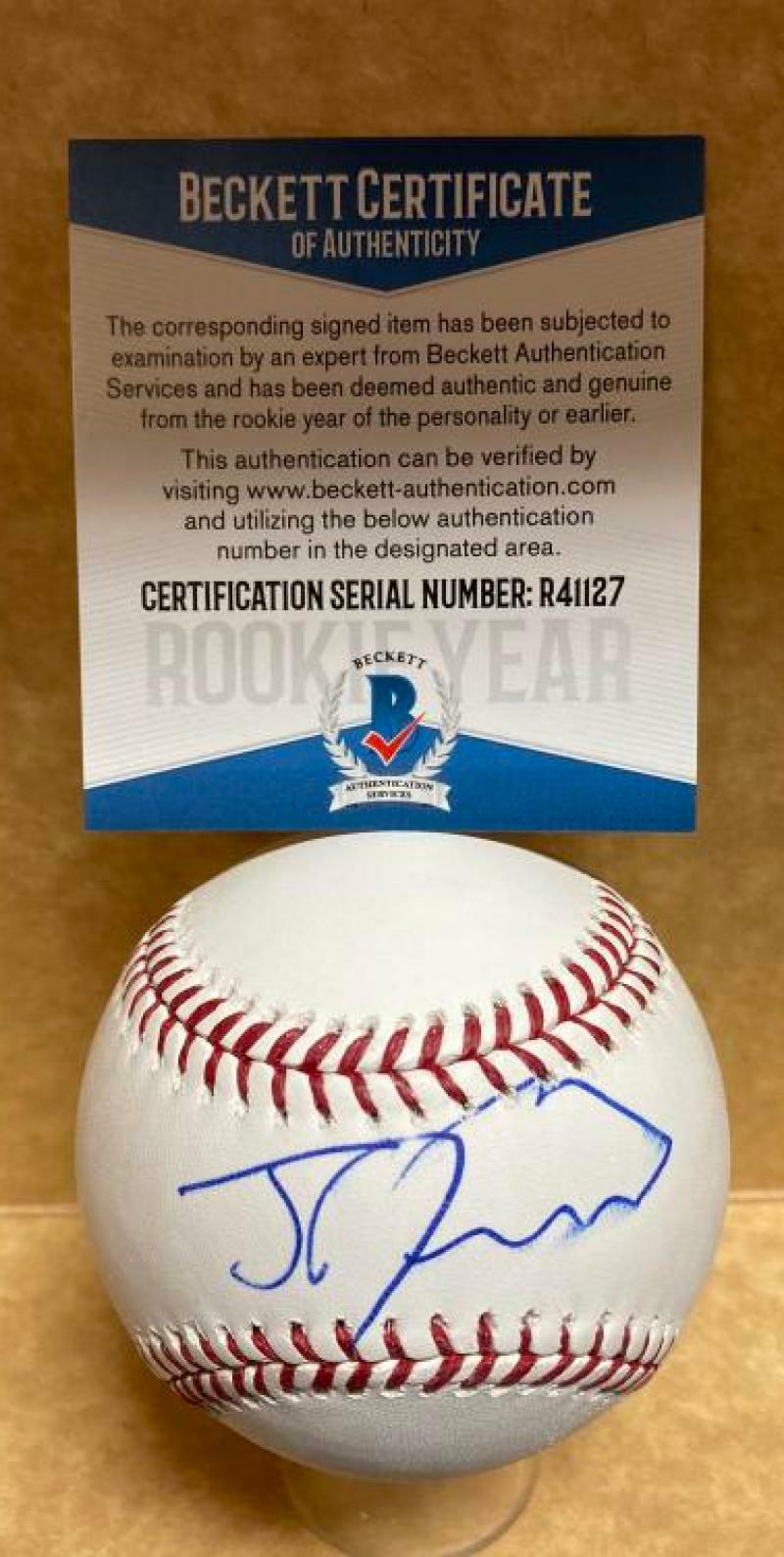 JOSE DEVERS MIAMI MARLINS ROOKIE YEAR SIGNED AUTO M.L. BASEBALL BECKETT R41127