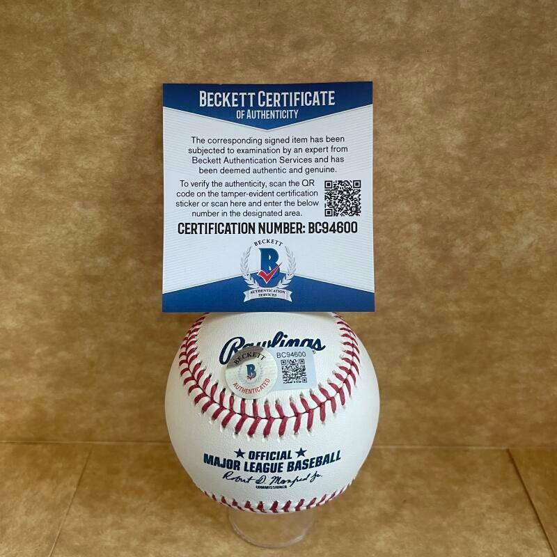 ALEC MILLS CHICAGO CUBS SIGNED AUTOGRAPHED M.L. BASEBALL  BAS BC94600