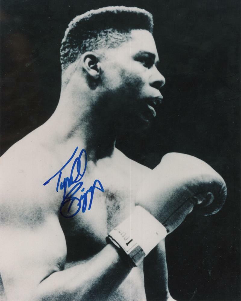 TYRELL BIGGS 1984 GOLD MEDAL BOXER  SIGNED AUTOGRAPHED 8X10 PHOTO W/ COA