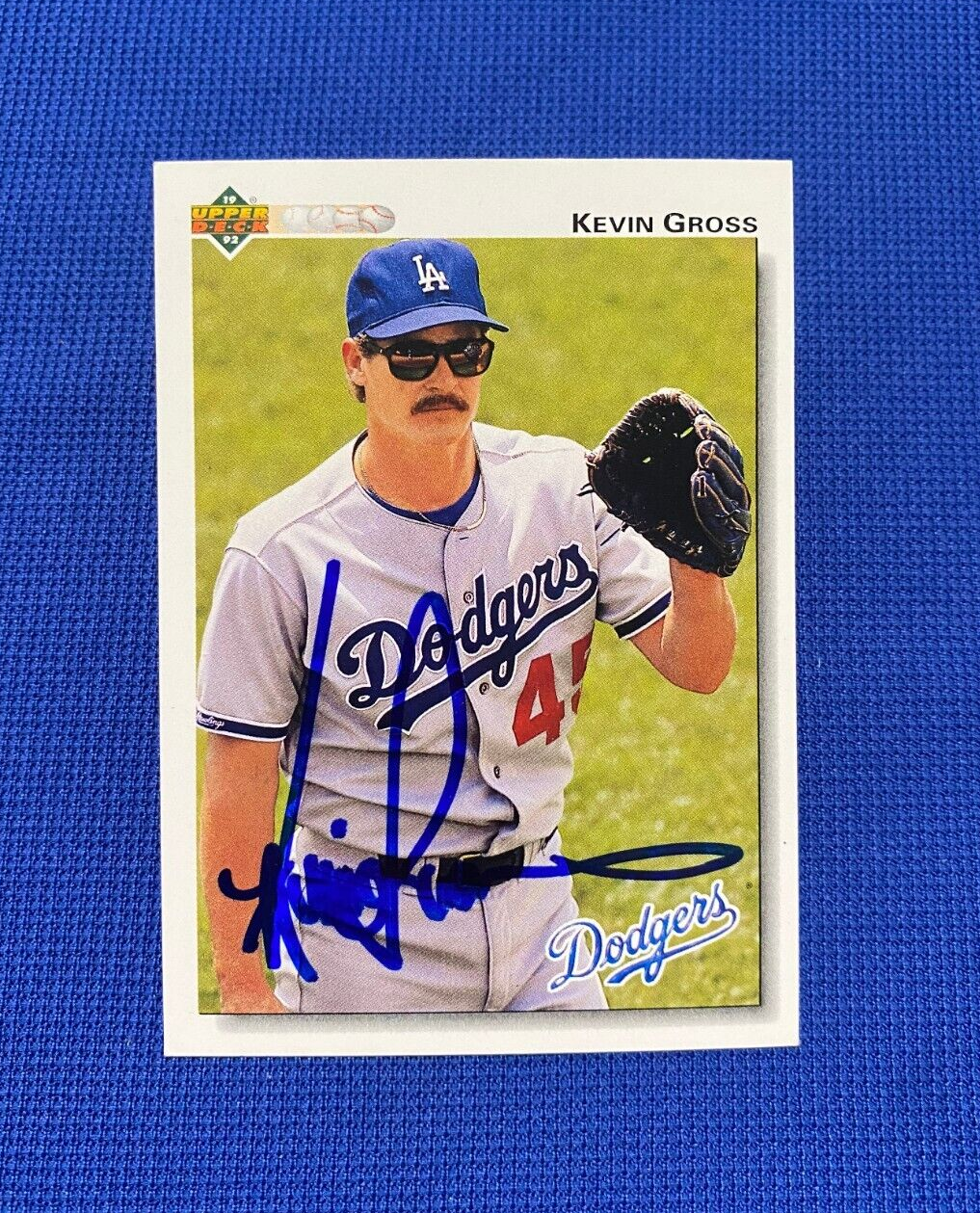 1992 UPPER DECK KEVIN GROSS LA DODGERS SIGNED AUTOGRAPHED AUTO #515 CARD W/COA