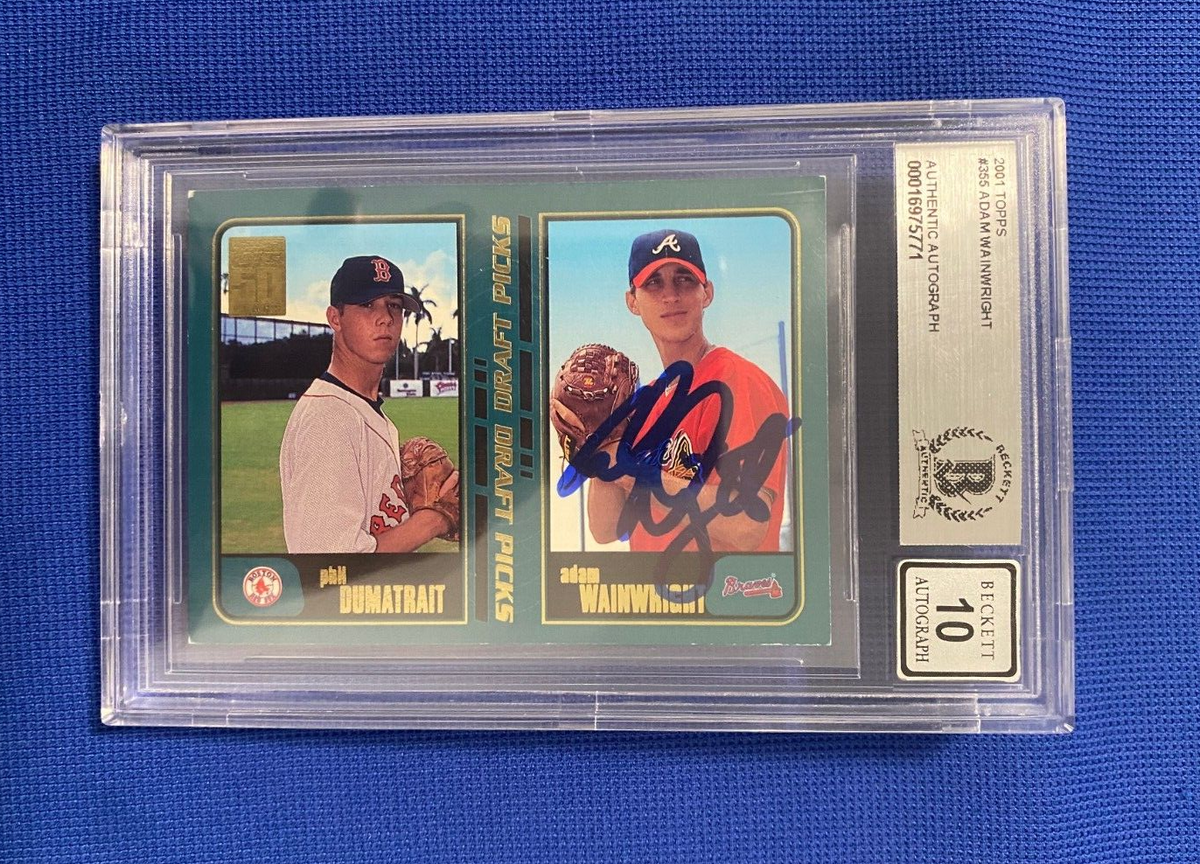 2001 TOPPS ADAM WAINWRIGHT CARDINALS SIGNED AUTOGRAPH RC #110 BECKETT 10 AUTO