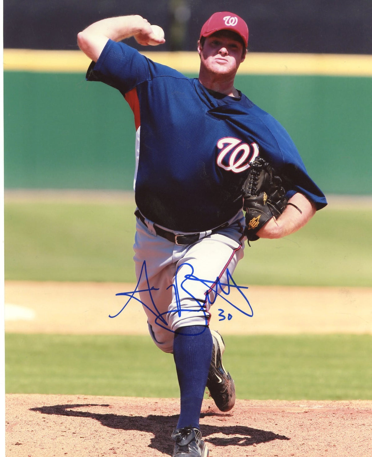 AARON  BARRETT  WASHINGTON  NATIONALS ROOKIE   AUTOGRAPHED   SIGNED  8X10  PHOTO