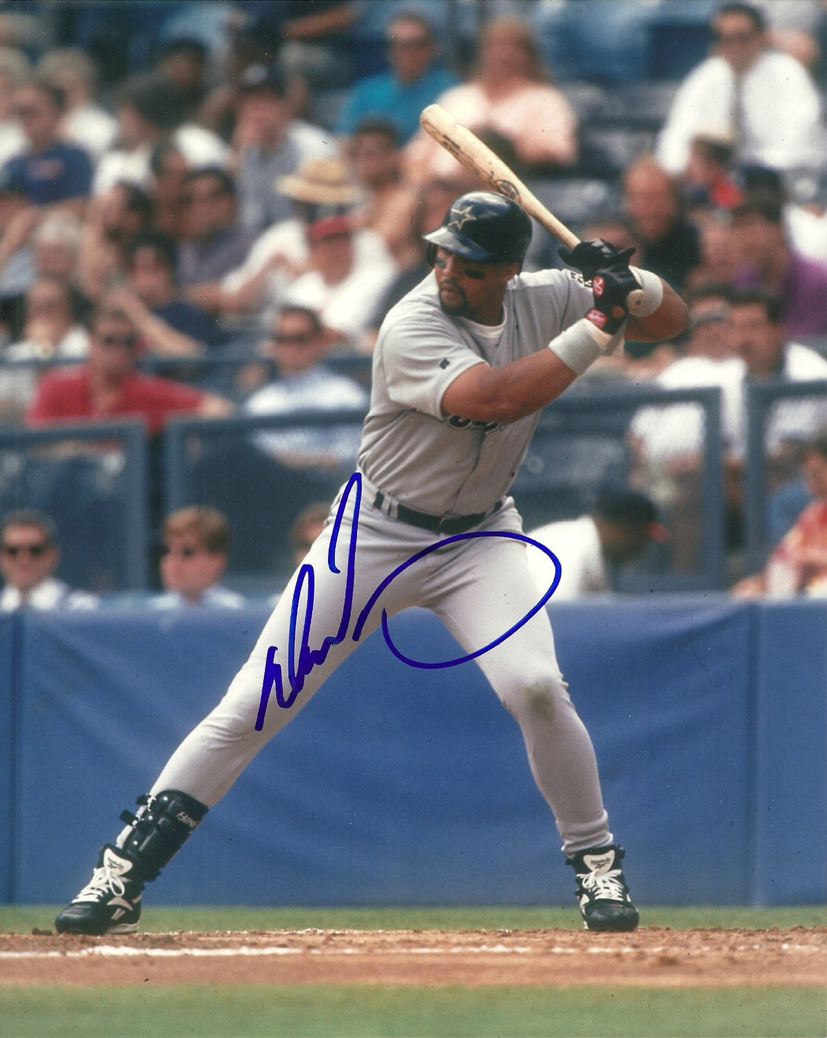 DERRICK MAY HOUSTON ASTROS SIGNED AUTOGRAPHED 8x10 PHOTO W/COA ACTION