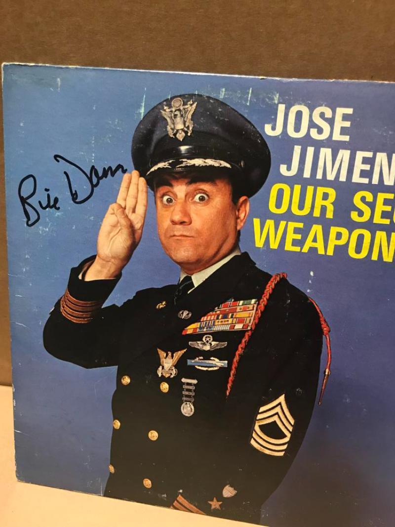 JOSE JIMENEZ SIGNED BY BILL DANA DECEASED SIGNED VINYL LP RECORD  W/COA