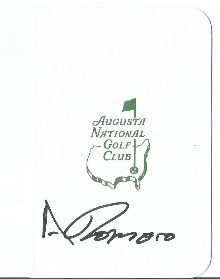 ANDRES ROMERO PGA SIGNED AUTOGRAPHED MASTERS SCORECARD W/COA