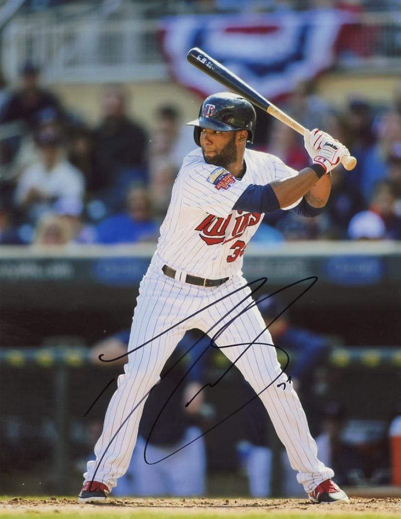 DANNY SANTANA AT BAT MINNESOTA TWINS SIGNED 8X10 W/COA 