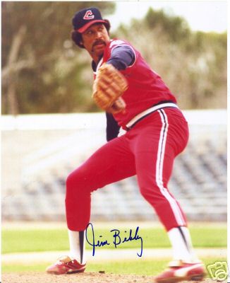 JIM BIBBY CLEVELAND INDIANS SIGNED 8X10 PHOTO W/COA