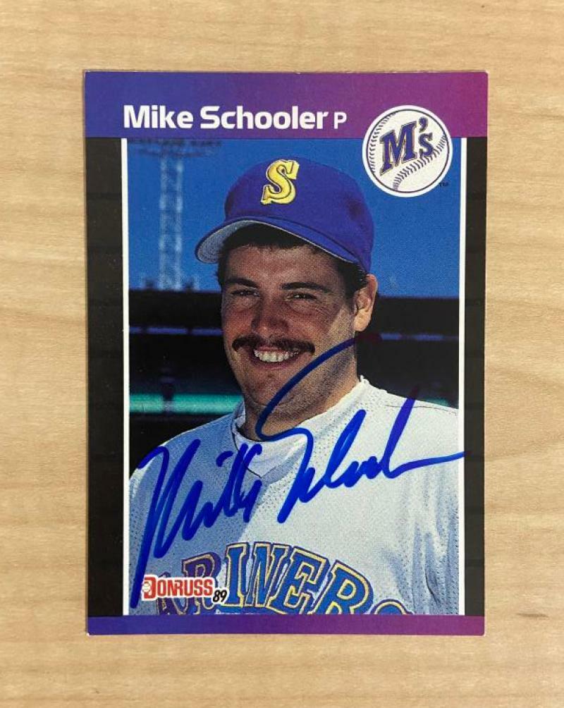 MIKE SCHOOLER SEATTLE MARINERS SIGNED AUTOGRAPHED 1989 DONRUSS CARD #637 W/COA