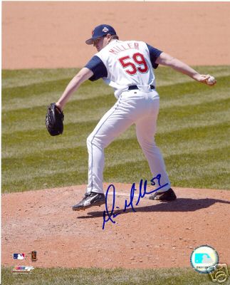 MATT MILLER CLEVELAND INDIANS SIGNED 8X10 PHOTO W/COA