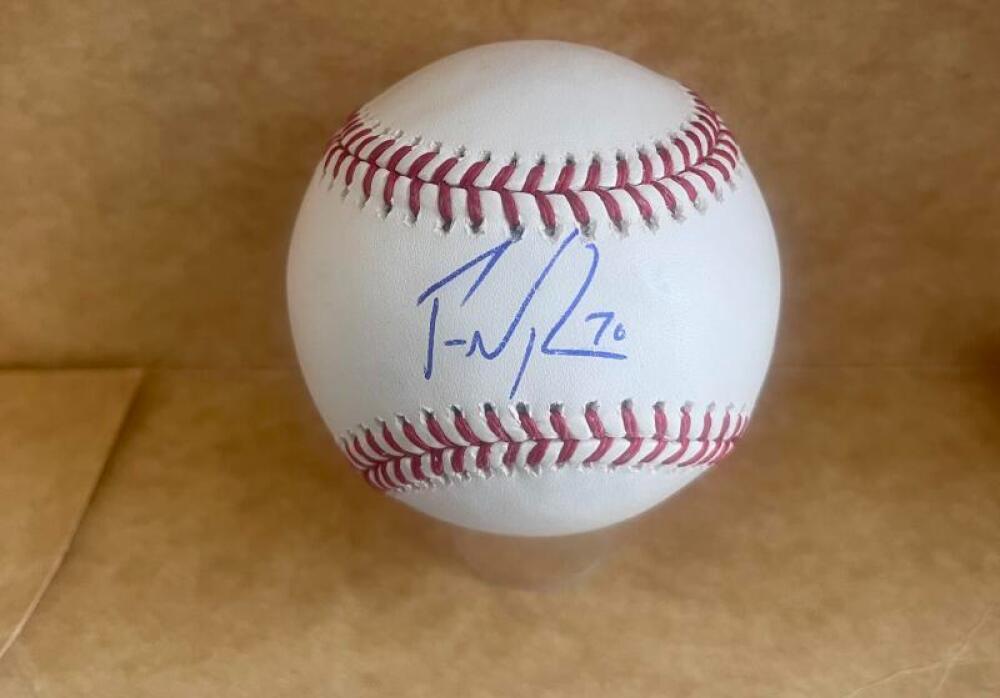 PACKY NAUGHTON CARDINALS SIGNED AUTOGRAPHED M.L. BASEBALL BAS AUTH