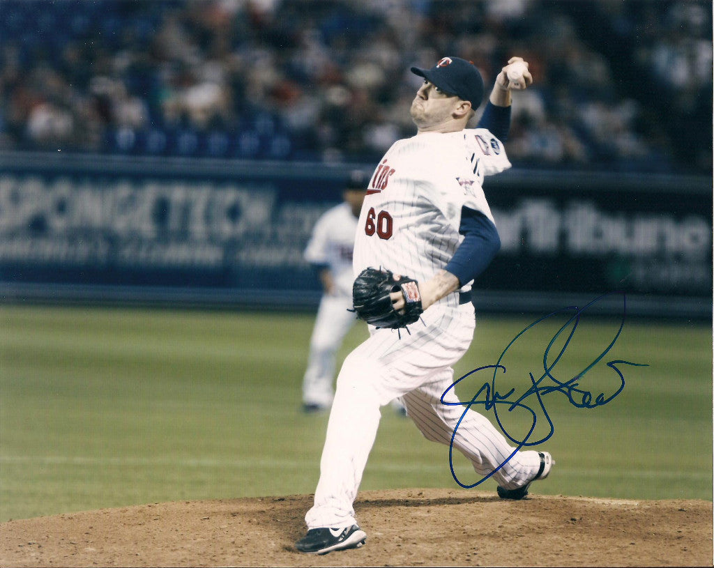 JON RAUCH MINNESOTA TWINS SIGNED 8X10 PHOTO W/COA