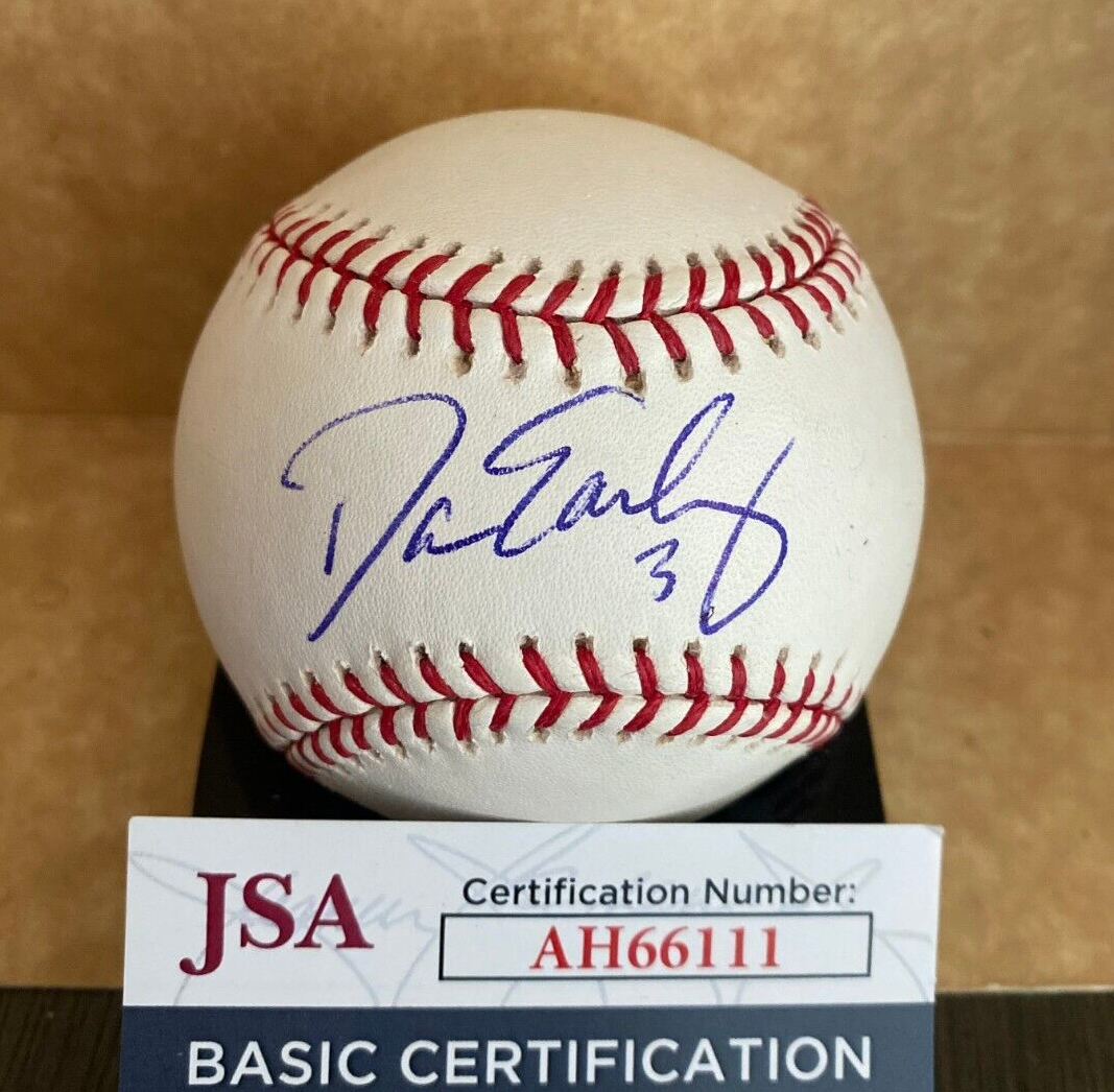 DAMION EASLEY METS/TIGERS SIGNED AUTOGRAPHED M.L. BASEBALL JSA COA