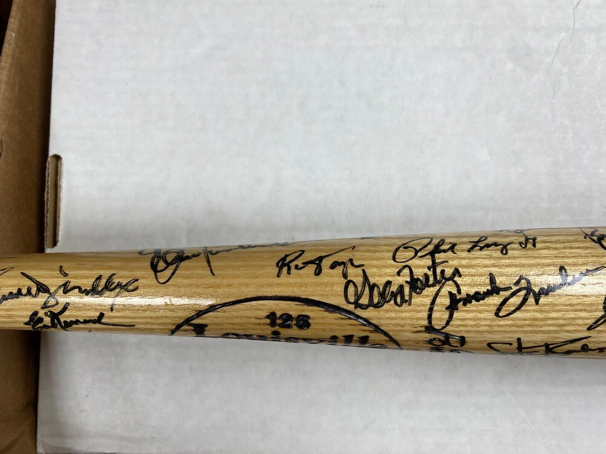 MLB LEGENDS SIGNED JOE DIMAGGIO CHILDRENS HOSPITAL BAT W/COA AL DOWNING +++ A