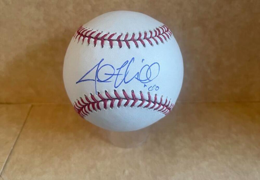 JUSTIN MILLER DECEASED GIANTS/DODGERS SIGNED AUTO M.L. BASEBALL BAS AUTHENTICATE