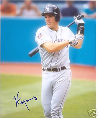KIRT MANWARING COLORADO ROCKIES SIGNED 8X10 PHOTO W/COA