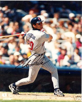 MARTY CORDOVA MINNESOTA TWINS SIGNED 8X10 PHOTO W/COA