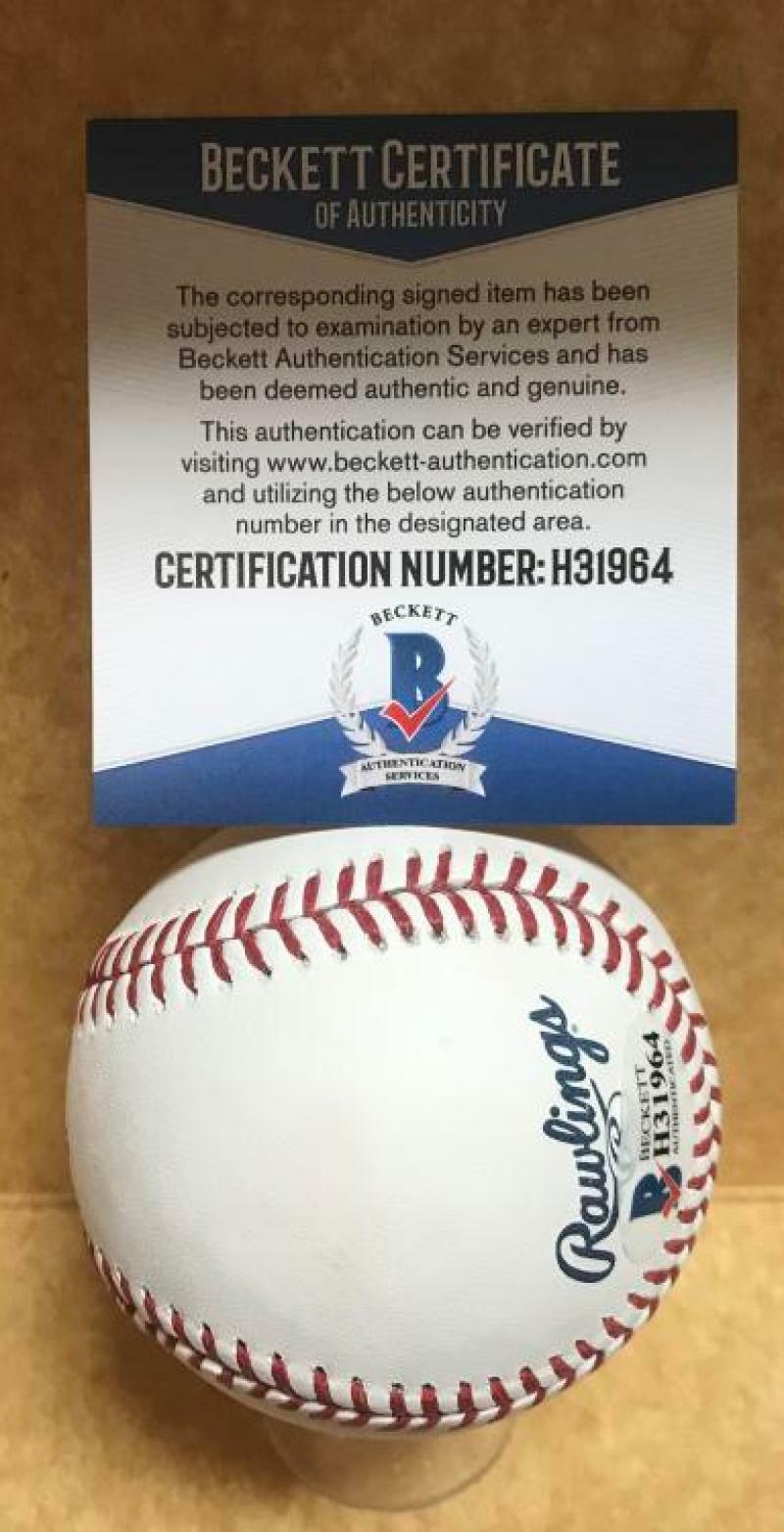 IAN DESMOND COLORADO ROCKIES SIGNED AUTOGRAPHED M.L. BASEBALL BECKETT H31964