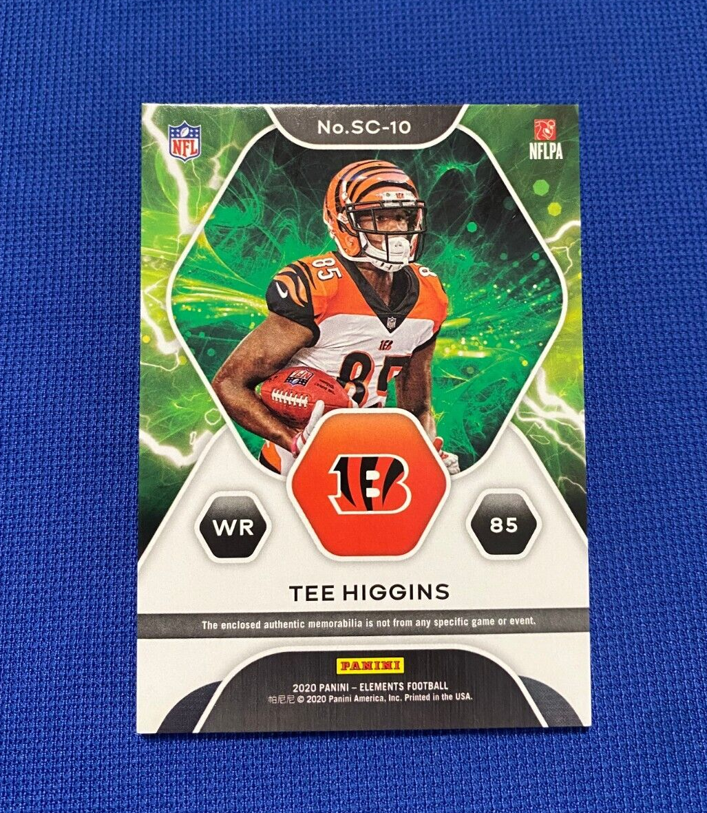 2020 PANINI ELEMENTS TEE HIGGINS BENGALS SUPER CHARGED JERSEY PATCH /10 #SC-10