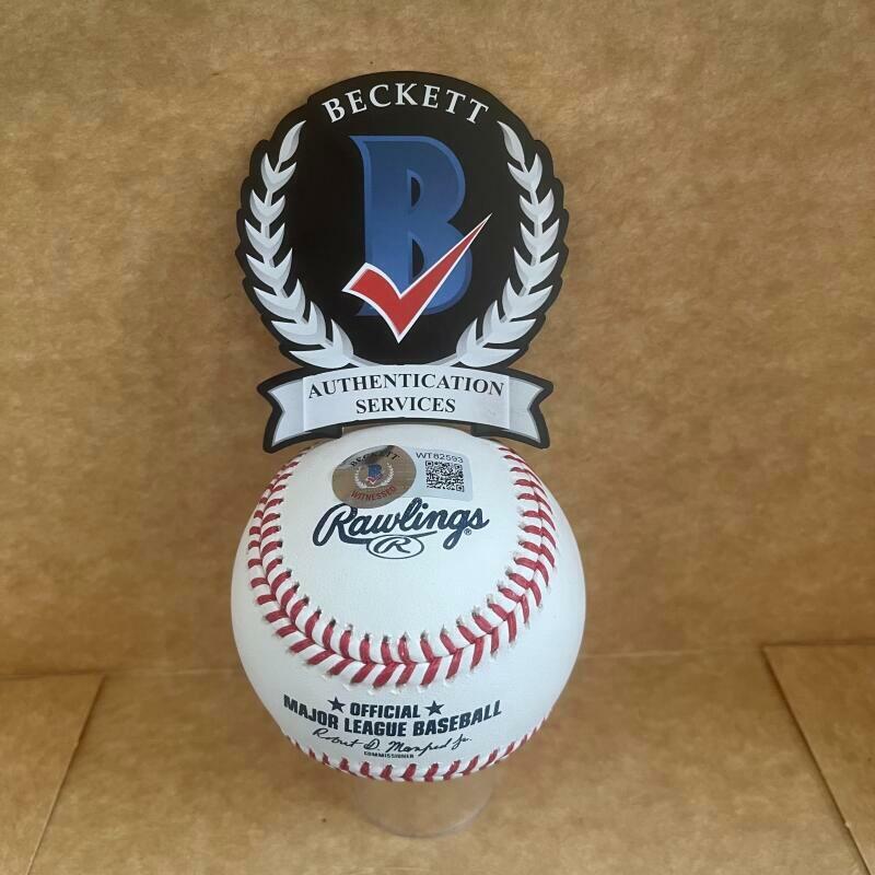 ANDRE DAWSON EXPOS 77 N.L. ROY SIGNED AUTOGRAPHED M.L. BASEBALL BAS WITNESSED