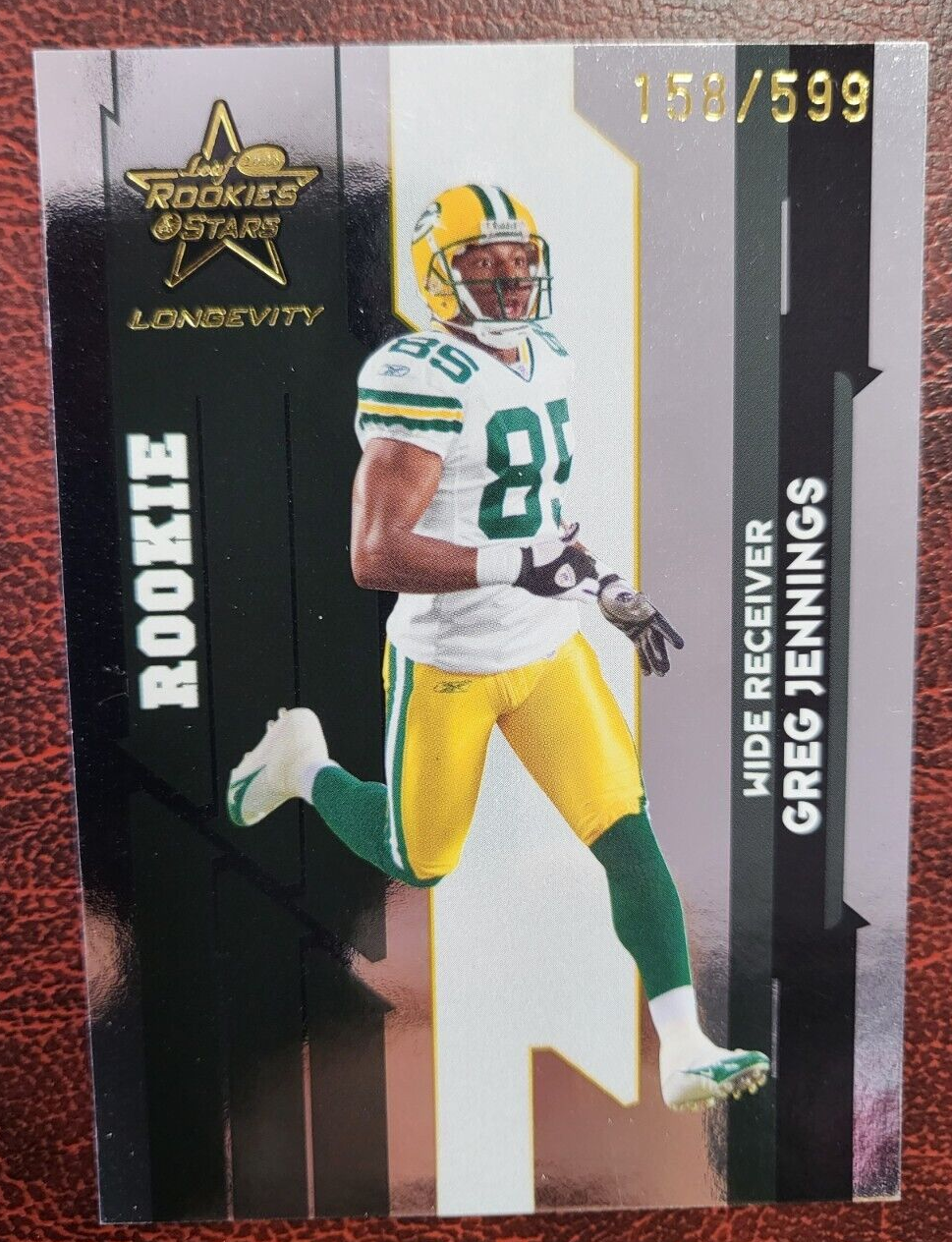 2006 LEAF ROOKIES & STARS GREG JENNINGS PACKERS ROOKIE RC #221 CARD /599