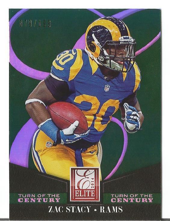 ZAC STACY RAMS TURN OF THE CENTURY 2014 PANINI DONRUSS ELITE RC CARD 79/199