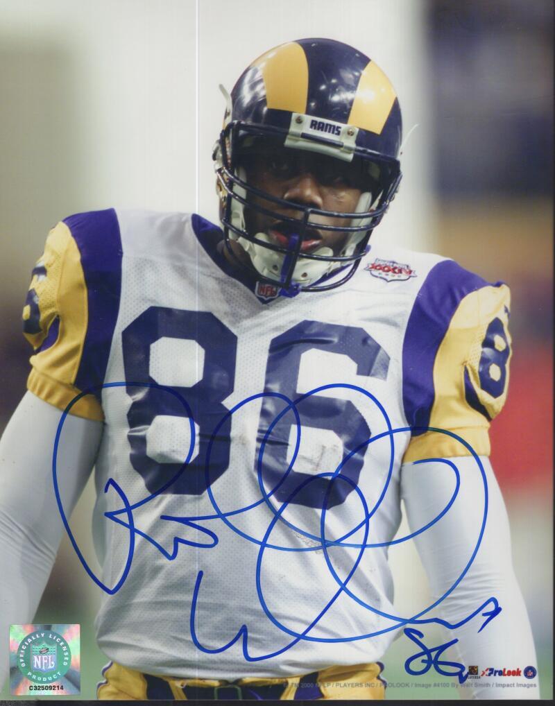 ROLAND WILLIAMS RAMS  SIGNED AUTOGRAPHED 8X10 PHOTO W/ COA