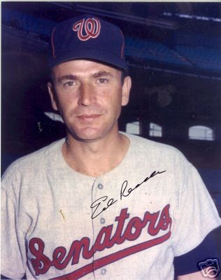 ED ROEBUCK WASHINGTON SENATORS SIGNED 8X10 PHOTO W/COA