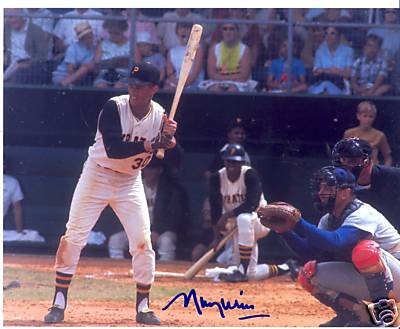 MAURY WILLS PITTSBURGH PIRATES SIGNED 8X10 PHOTO W/COA