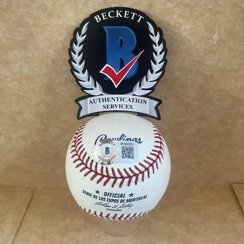 JUAN GONZALEZ TEXAS RANGERS SIGNED AUTO M.L. BASEBALL BAS AUTHENTICATED