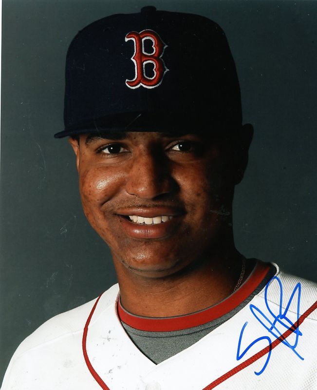 STOLMY  PRIMENTEL  BOSTON  RED  SOX     SIGNED 8X10