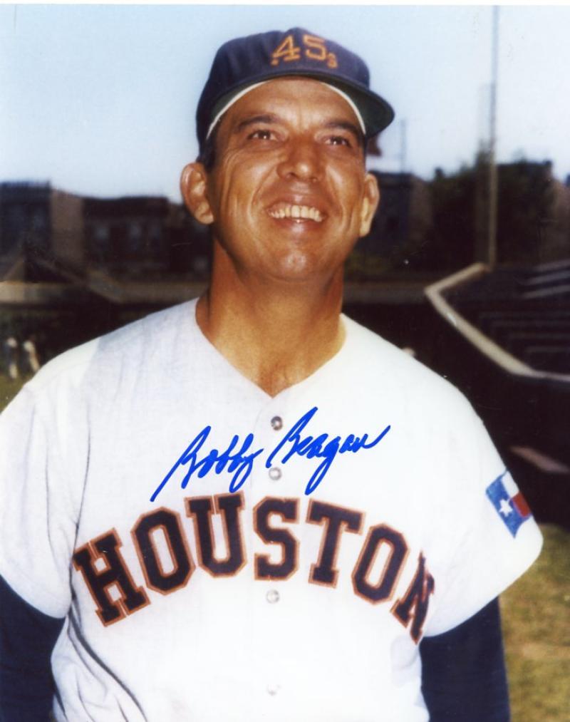 BOBBY BRAGAN HOUSTON COLT 45S MANAGER SIGNED AUTOGRAPHED 8X10 PHOTO W/COA