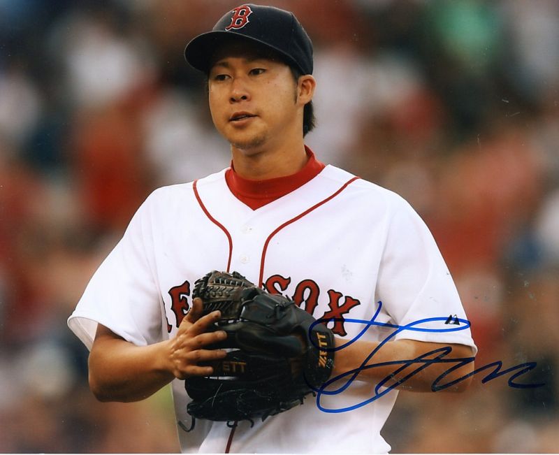 JUNICHI  TAZAWA  BOSTON  RED  SOX  SIGNED 8X10