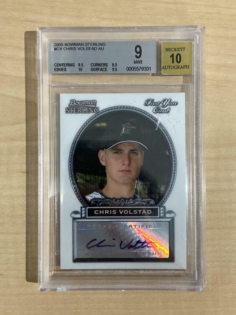 2005 BOWMAN STERLING CHRIS VOLSTAD AUTO BECKETT 9 AUTO 10