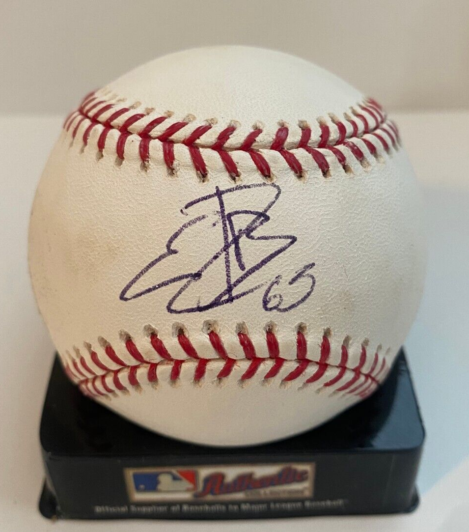 EMILIO BONIFACIO FLORIDA MARLINS SIGNED AUTOGRAPHED M.L.  BASEBALL W/COA W/CUBE