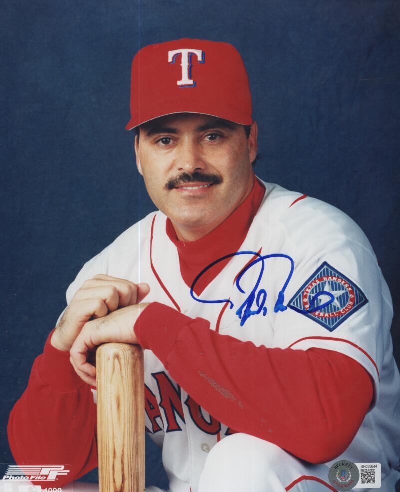 RAFAEL PALMEIRO RANGERS SIGNED AUTOGRAPHED 8X10 PHOTO BECKETT BH055644