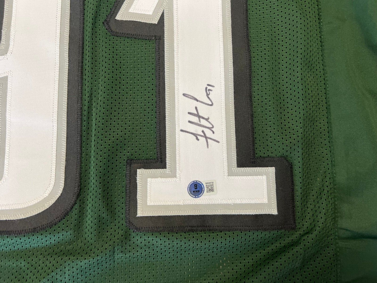 FLETCHER COX #91 EAGLES SIGNED AUTOGRAPHED CUSTOM JERSEY SZ XL JSA COA
