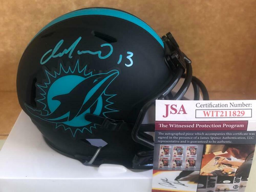 DAN MARINO MIAMI DOLPHINS SIGNED AUTO ECLIPSE SPEED MINI HELMET JSA WITNES