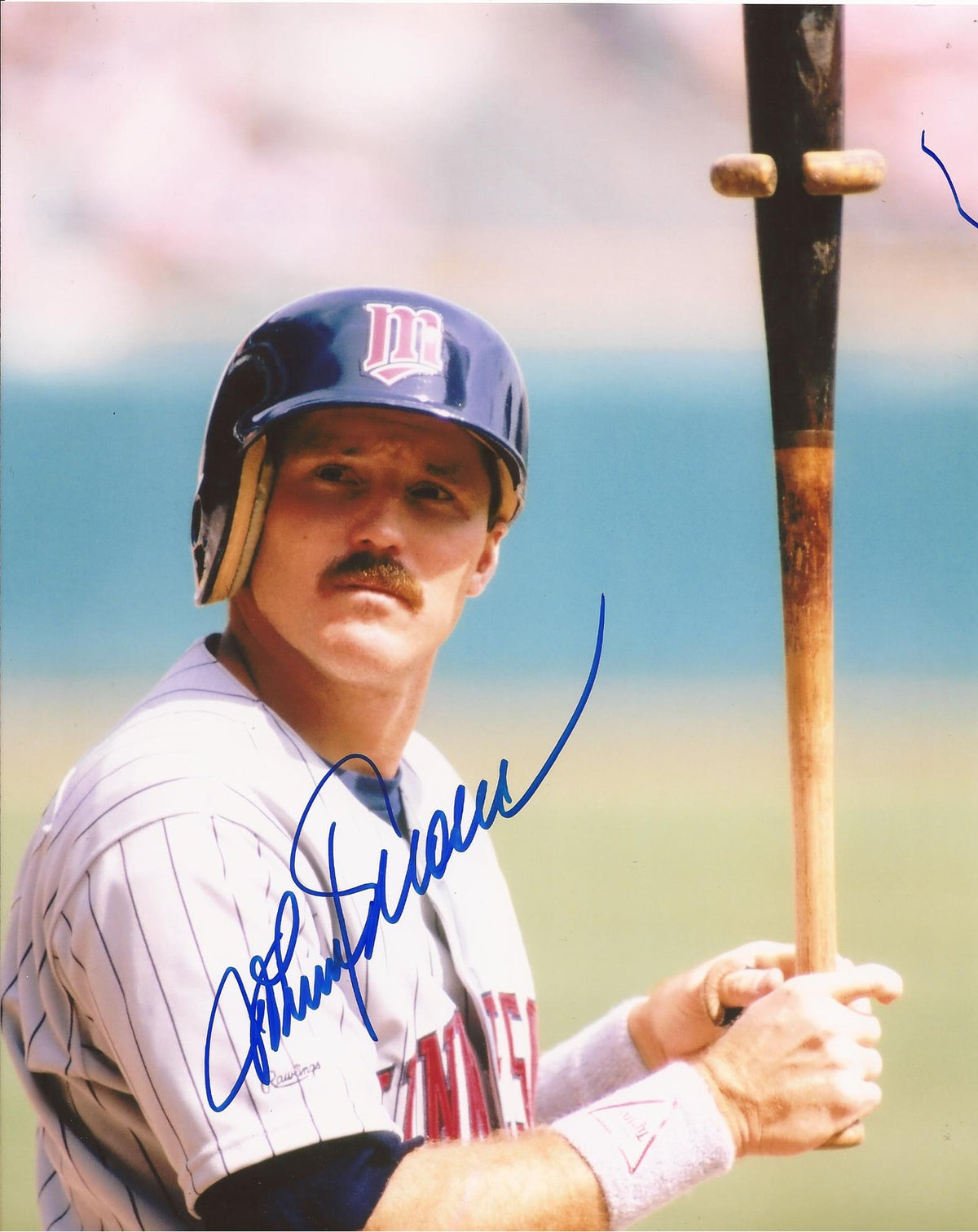 JOHN MOSES MINNESOTA TWINS SIGNED AUTOGRAPHED 8X10 PHOTO W/COA