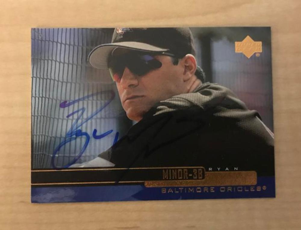 RYAN MINOR BALTIMORE ORIOLES SIGNED AUTOGRAPHED 2000 UPPER DECK CARD #58 W/COA
