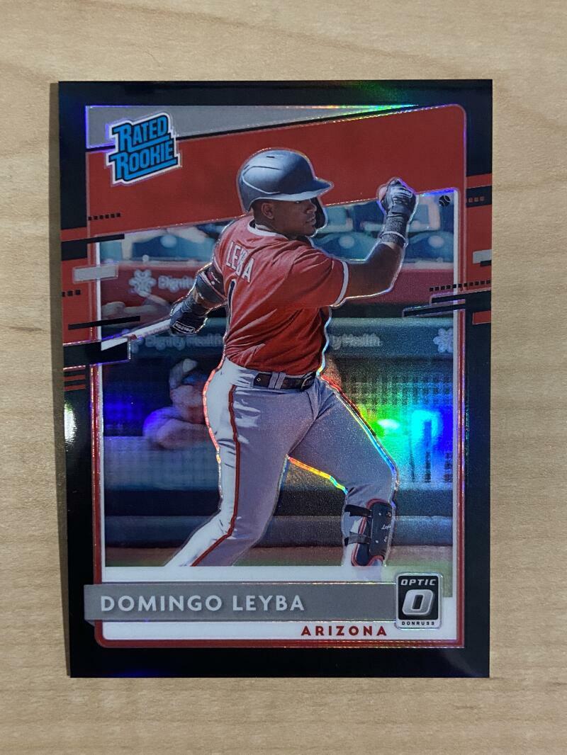 2020 DONRUSS OPTIC BASEBALL DOMINGO LEYBA  OPTIC BLACK RATED ROOKIE 5/25 