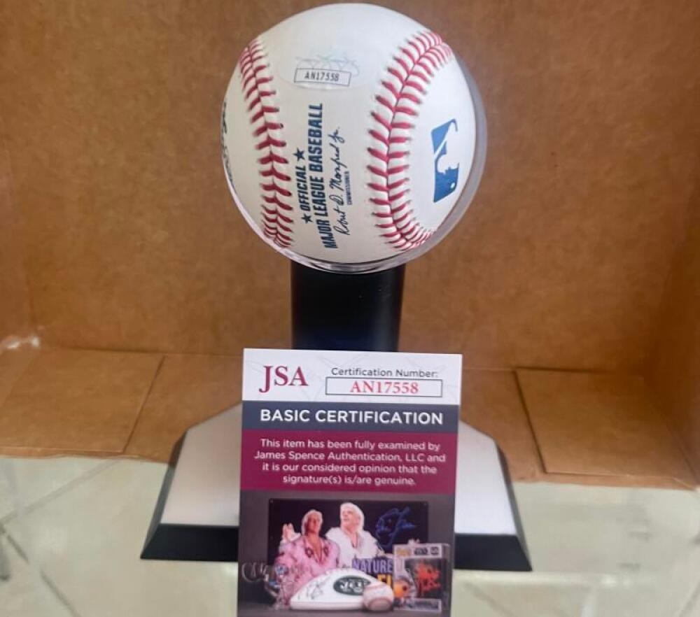 CLAY CARROLL REDS 75 WS CHAMPS SIGNED AUTOGRAPHED M.L. BASEBALL JSA AUTH 