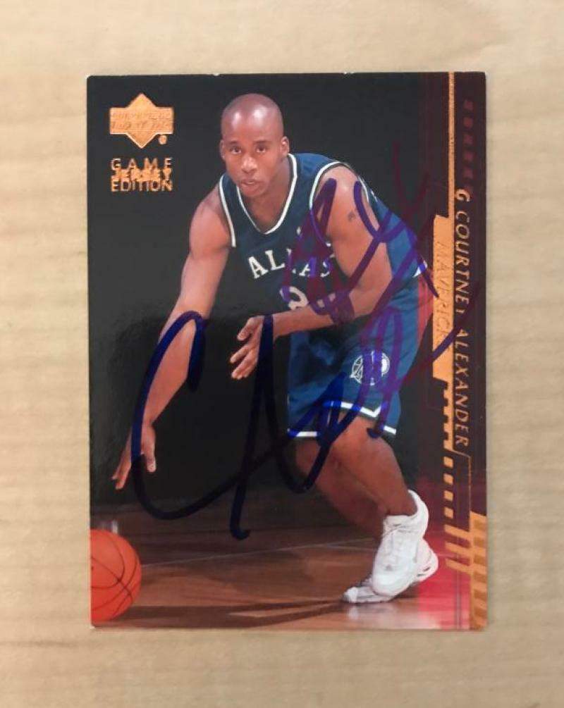 COURTNEY ALEXANDER DALLAS MAVERICKS SIGNED 00-01 UPPER DECK CARD #272 W/COA