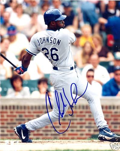 CHARLES JOHNSON LOS ANGELES DODGERS SIGNED 8X10 PHOTO