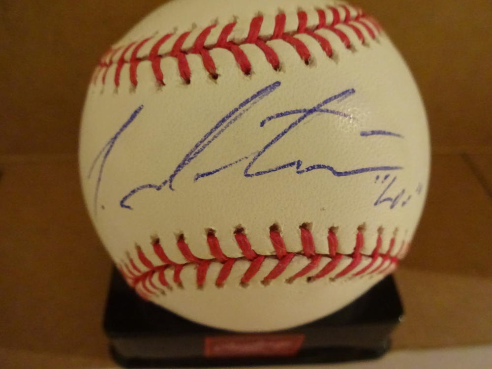 LOU MONTANEZ BALTIMORE ORIOLES/CUBS    SIGNED AUTOGRAPHED  BASEBALL W/COA