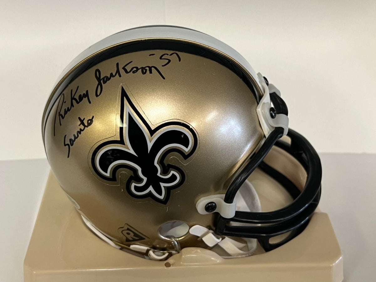 RICKEY JACKSON NEW ORLEANS SAINTS SIGNED AUTOGRAPHED MINI HELMET BECKETT