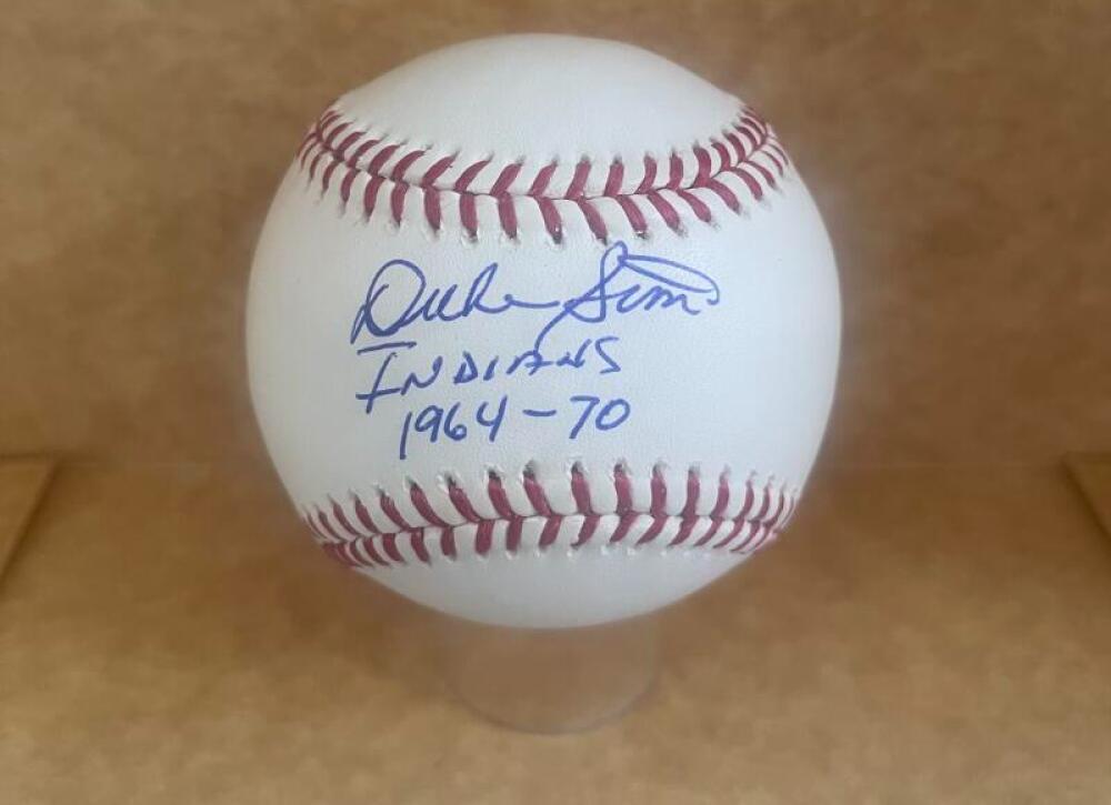 DUKE SIMS YANKEES 1964-70 SIGNED AUTO M.L. BASEBALL BAS AUTHENTICATED